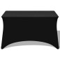 Fodere Elasticizzate per Tavolo 2 pezzi 120x60,5x74 cm Nero Fodere Elasticizzate per Tavolo 2 pezzi 120x60,5x74 cm Nero