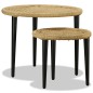 Set Tavolini da Caffè 2 pz in Iuta Naturale Set Tavolini da Caffè 2 pz in Iuta Naturale