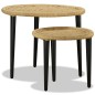 Set Tavolini da Caffè 2 pz in Iuta Naturale Set Tavolini da Caffè 2 pz in Iuta Naturale