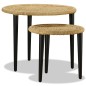 Set Tavolini da Caffè 2 pz in Iuta Naturale Set Tavolini da Caffè 2 pz in Iuta Naturale