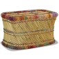 Tavolino da Caffè in Bambù con Dettagli Chindi Multicolore Tavolino da Caffè in Bambù con Dettagli Chindi Multicolore