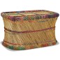 Tavolino da Caffè in Bambù con Dettagli Chindi Multicolore Tavolino da Caffè in Bambù con Dettagli Chindi Multicolore
