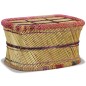 Tavolino da Caffè in Bambù con Dettagli Chindi Multicolore Tavolino da Caffè in Bambù con Dettagli Chindi Multicolore