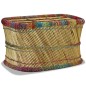 Tavolino da Caffè in Bambù con Dettagli Chindi Multicolore Tavolino da Caffè in Bambù con Dettagli Chindi Multicolore