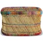 Tavolino da Caffè in Bambù con Dettagli Chindi Multicolore Tavolino da Caffè in Bambù con Dettagli Chindi Multicolore
