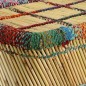 Tavolino da Caffè in Bambù con Dettagli Chindi Multicolore Tavolino da Caffè in Bambù con Dettagli Chindi Multicolore