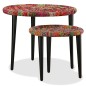 Set Tavolini da Caffè 2 pz con Dettagli Chindi Multicolore Set Tavolini da Caffè 2 pz con Dettagli Chindi Multicolore