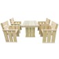 vidaXL Set da Pranzo da Giardino 5 pz in Legno di Pino Impregnato vidaXL Set da Pranzo da Giardino 5 pz in Legno di Pino Impregnato