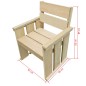 vidaXL Set da Pranzo da Giardino 5 pz in Legno di Pino Impregnato vidaXL Set da Pranzo da Giardino 5 pz in Legno di Pino Impregnato