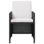 Set da Pranzo da Giardino 13 pz Polyrattan e Legno Acacia Nero Set da Pranzo da Giardino 13 pz Polyrattan e Legno Acacia Nero