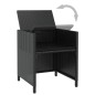 Set da Pranzo da Giardino 13 pz Polyrattan e Legno Acacia Nero Set da Pranzo da Giardino 13 pz Polyrattan e Legno Acacia Nero