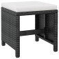 Set da Pranzo da Giardino 13 pz Polyrattan e Legno Acacia Nero Set da Pranzo da Giardino 13 pz Polyrattan e Legno Acacia Nero