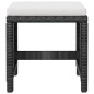 Set da Pranzo da Giardino 13 pz Polyrattan e Legno Acacia Nero Set da Pranzo da Giardino 13 pz Polyrattan e Legno Acacia Nero