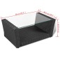Set Divani da Giardino 4 pz con Cuscini in Polyrattan Nero Set Divani da Giardino 4 pz con Cuscini in Polyrattan Nero