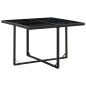 Set da Pranzo da Giardino 9 pz con Cuscini in Polyrattan Nero Set da Pranzo da Giardino 9 pz con Cuscini in Polyrattan Nero