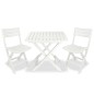 Set da Bistrot 3 pz in Plastica Bianco Set da Bistrot 3 pz in Plastica Bianco