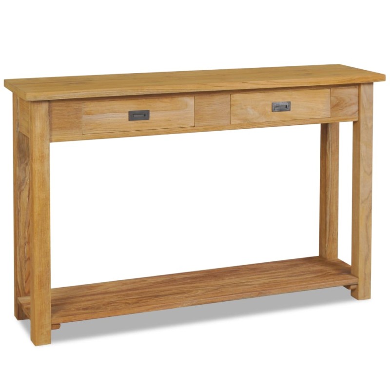 Tavolo Consolle in Legno Massello di Teak 120x30x80 cm Tavolo Consolle in Legno Massello di Teak 120x30x80 cm