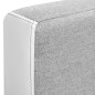 Divano Letto ad Angolo Tessuto 218x155x69 cm Bianco e Grigio Divano Letto ad Angolo Tessuto 218x155x69 cm Bianco e Grigio