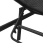 Lettino Prendisole con Cuscino in Polyrattan Nero Lettino Prendisole con Cuscino in Polyrattan Nero