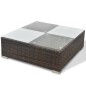 Set Divani da Giardino 6 pz con Cuscini in Polyrattan Marrone Set Divani da Giardino 6 pz con Cuscini in Polyrattan Marrone