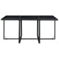 Set da Pranzo da Giardino 11 pz con Cuscini in Polyrattan Nero Set da Pranzo da Giardino 11 pz con Cuscini in Polyrattan Nero