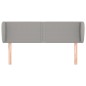 Testiera ad Orecchio Grigio Chiaro 147x23x78/88 cm in Tessuto Testiera ad Orecchio Grigio Chiaro 147x23x78/88 cm in Tessuto