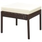 Set Divani da Giardino 6 pz con Cuscini in Polyrattan Marrone Set Divani da Giardino 6 pz con Cuscini in Polyrattan Marrone