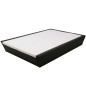 Lettino Prendisole da Giardino con Cuscino in Polyrattan Nero Lettino Prendisole da Giardino con Cuscino in Polyrattan Nero
