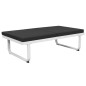 Set Divani da Giardino 4 pz con Cuscini in Alluminio Nero Set Divani da Giardino 4 pz con Cuscini in Alluminio Nero