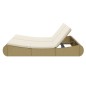 vidaXL Lettino Prendisole in Polyrattan Beige vidaXL Lettino Prendisole in Polyrattan Beige