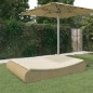 vidaXL Lettino Prendisole in Polyrattan Beige vidaXL Lettino Prendisole in Polyrattan Beige