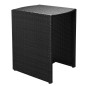 Set da Bistrot 3 pz con Cuscini in Polyrattan Nero Set da Bistrot 3 pz con Cuscini in Polyrattan Nero