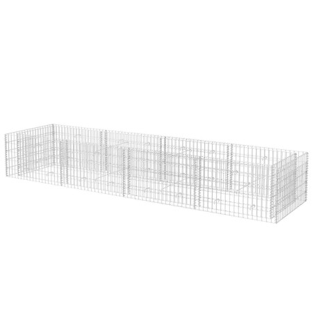 vidaXL Gabbione Letto Rialzato da Giardino in Acciaio 360x90x50 cm