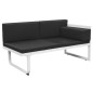 Set Divani da Giardino 5 pz in Textilene e Alluminio Nero Set Divani da Giardino 5 pz in Textilene e Alluminio Nero