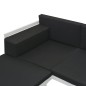 Set Divani da Giardino 5 pz in Textilene e Alluminio Nero Set Divani da Giardino 5 pz in Textilene e Alluminio Nero