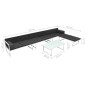 Set Divani da Giardino 5 pz in Textilene e Alluminio Nero Set Divani da Giardino 5 pz in Textilene e Alluminio Nero