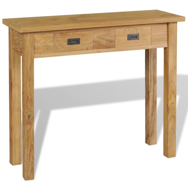 Tavolo Consolle in Legno Massello di Teak 90x30x80 cm Tavolo Consolle in Legno Massello di Teak 90x30x80 cm