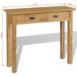 Tavolo Consolle in Legno Massello di Teak 90x30x80 cm Tavolo Consolle in Legno Massello di Teak 90x30x80 cm
