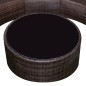 Set Divani da Giardino 6 pz con Cuscini in Polyrattan Marrone Set Divani da Giardino 6 pz con Cuscini in Polyrattan Marrone