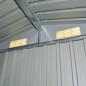 Capanno per Attrezzi in Metallo Grigio 204x132x186 cm Capanno per Attrezzi in Metallo Grigio 204x132x186 cm