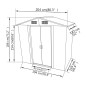 Capanno per Attrezzi in Metallo Grigio 204x132x186 cm Capanno per Attrezzi in Metallo Grigio 204x132x186 cm