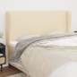 Testiera ad Orecchio Crema 183x23x118/128 cm in Tessuto Testiera ad Orecchio Crema 183x23x118/128 cm in Tessuto