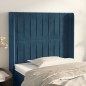 Testiera ad Orecchio Blu Scuro 103x16x118/128 cm in Velluto Testiera ad Orecchio Blu Scuro 103x16x118/128 cm in Velluto