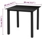 Tavolo da Giardino Nero 80x80x74 cm in Alluminio e Vetro Tavolo da Giardino Nero 80x80x74 cm in Alluminio e Vetro
