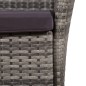 vidaXL Set da Pranzo da Giardino 9 pz con Cuscini in Polyrattan Grigio vidaXL Set da Pranzo da Giardino 9 pz con Cuscini in Polyrattan Grigio