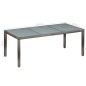 vidaXL Set da Pranzo da Giardino 9 pz con Cuscini in Polyrattan Grigio vidaXL Set da Pranzo da Giardino 9 pz con Cuscini in Polyrattan Grigio