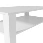 Tavolino da Caffè in Truciolato 100x59x42 cm Bianco Tavolino da Caffè in Truciolato 100x59x42 cm Bianco