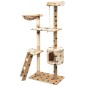 Albero per Gatti Tiragraffi Sisal 150 cm Zampe Stampate Beige Albero per Gatti Tiragraffi Sisal 150 cm Zampe Stampate Beige