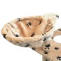 Albero per Gatti Tiragraffi Sisal 150 cm Zampe Stampate Beige Albero per Gatti Tiragraffi Sisal 150 cm Zampe Stampate Beige