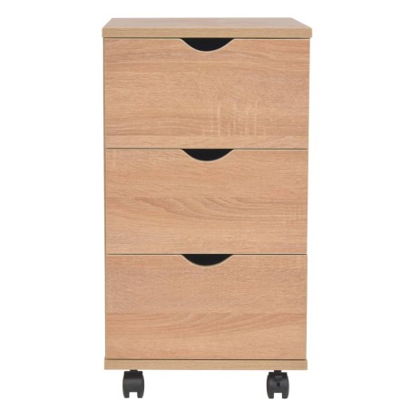 vidaXL Cassettiera 33x45x60 cm Quercia